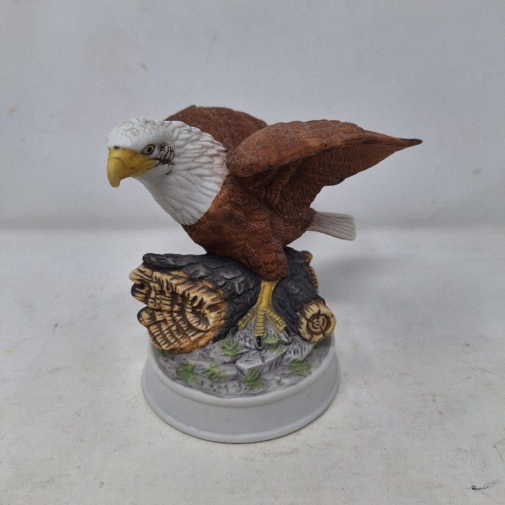 Americana Birds In Flight Collection Bald Eagle Figurine America Porcelain